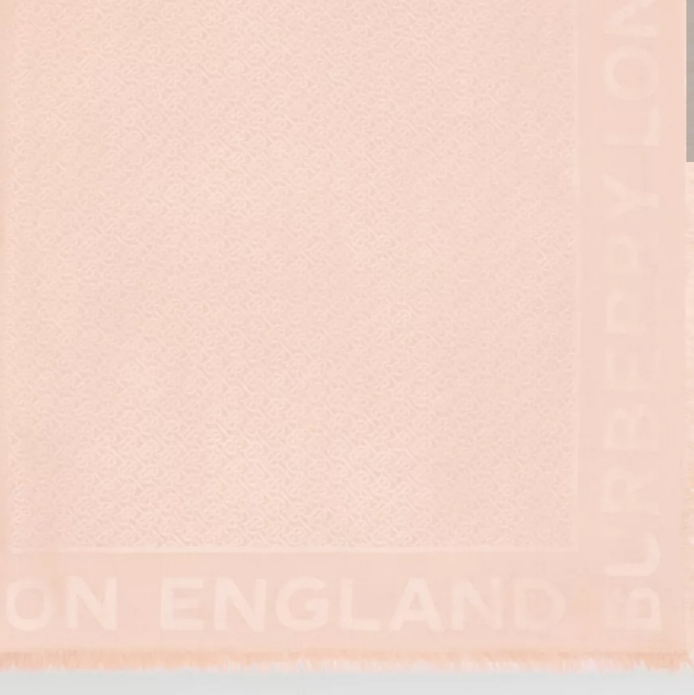 (Sold)Burberry Wool and silk Square scarf - Picture 7 of 13
